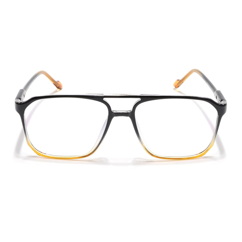Voyage Visionary Select Black & Brown Square Eyeglasses for Men & Women - SLMG6454-C4