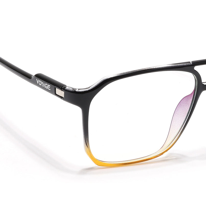 Voyage Visionary Select Black & Brown Square Eyeglasses for Men & Women - SLMG6454-C4
