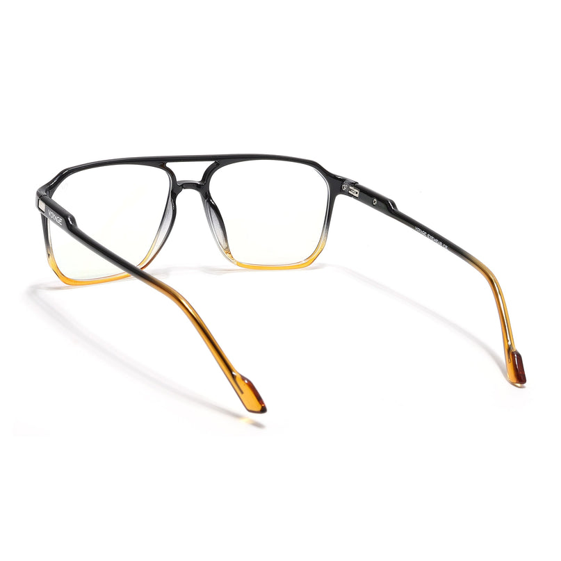 Voyage Visionary Select Black & Brown Square Eyeglasses for Men & Women - SLMG6454-C4