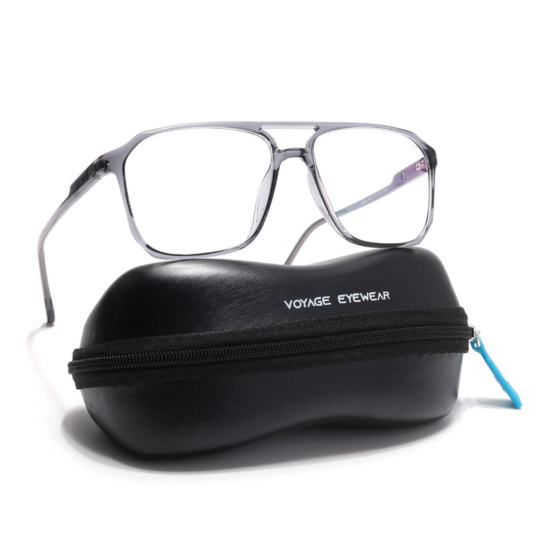 Voyage Visionary Select Grey Square Eyeglasses for Men & Women - SLMG6455-C5