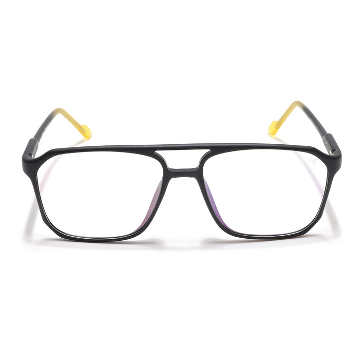 Voyage Visionary Select Matt Black Square Eyeglasses for Men & Women - SLMG6456-C6