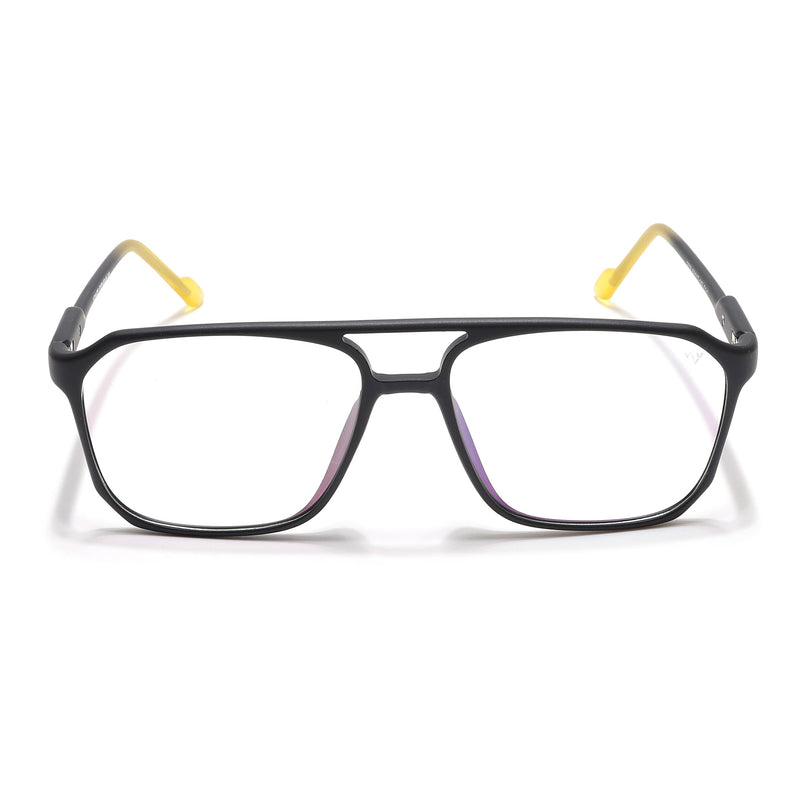 Voyage Visionary Select Matt Black Square Eyeglasses for Men & Women - SLMG6456-C6