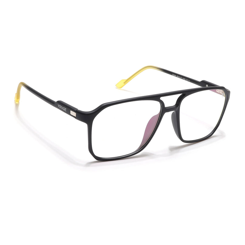 Voyage Visionary Select Matt Black Square Eyeglasses for Men & Women - SLMG6456-C6