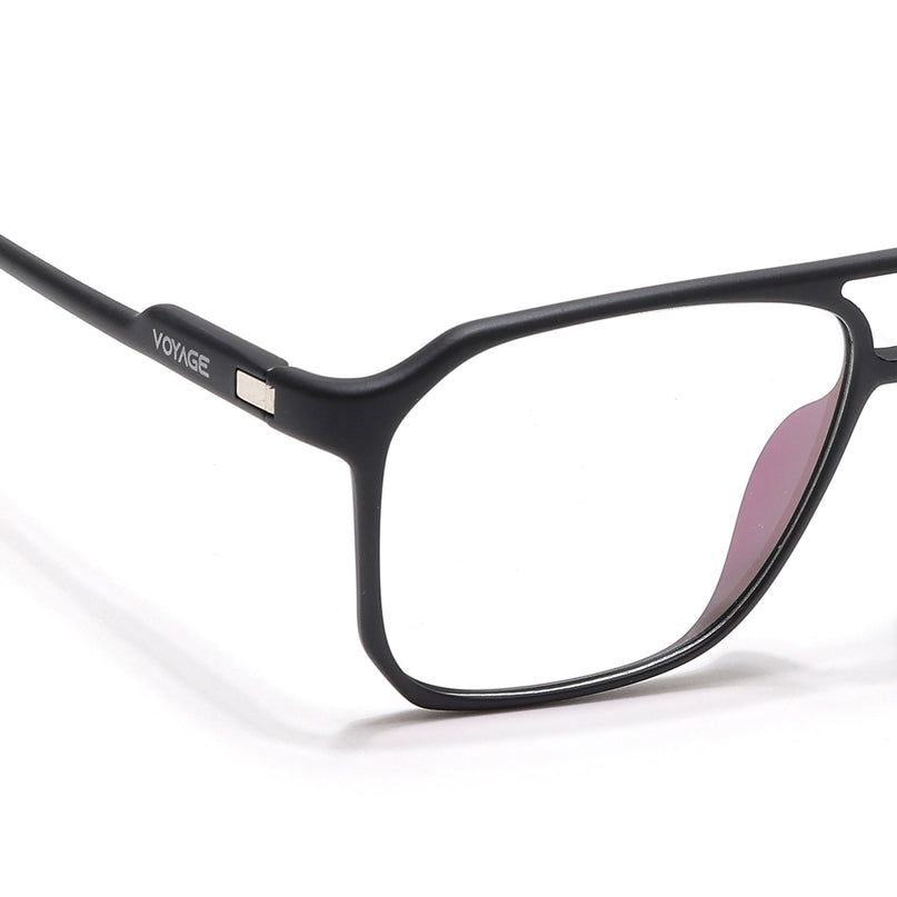Voyage Visionary Select Matt Black Square Eyeglasses for Men & Women - SLMG6456-C6