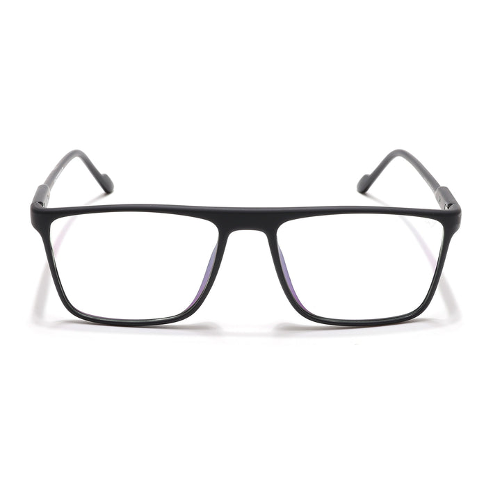 Voyage Visionary Select Matt Black Rectangle Eyeglasses for Men & Women - SLMG6457-C1