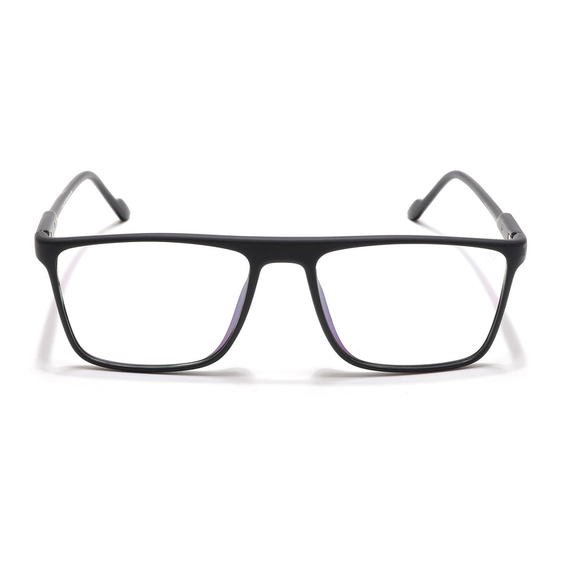 Voyage Visionary Select Matt Black Rectangle Eyeglasses for Men & Women - SLMG6457-C1