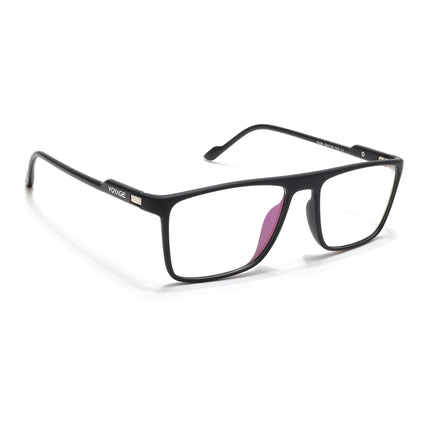 Voyage Visionary Select Matt Black Rectangle Eyeglasses for Men & Women - SLMG6457-C1