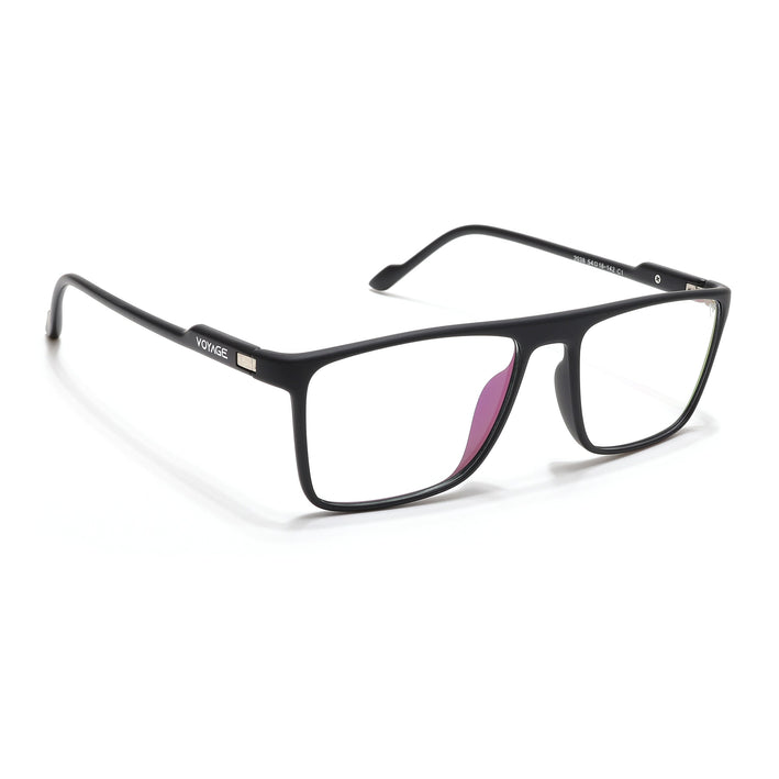 Voyage Visionary Select Matt Black Rectangle Eyeglasses for Men & Women - SLMG6457-C1