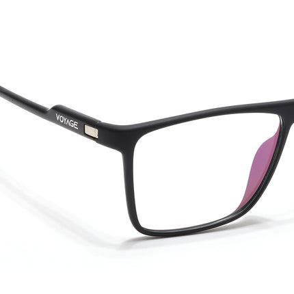 Voyage Visionary Select Matt Black Rectangle Eyeglasses for Men & Women - SLMG6457-C1