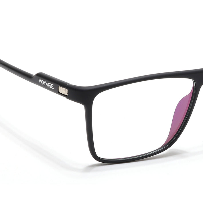 Voyage Visionary Select Matt Black Rectangle Eyeglasses for Men & Women - SLMG6457-C1