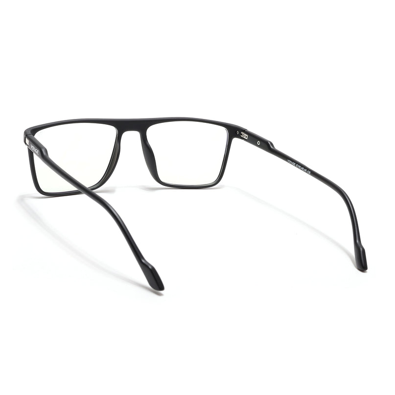 Voyage Visionary Select Matt Black Rectangle Eyeglasses for Men & Women - SLMG6457-C1