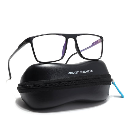 Voyage Visionary Select Matt Black Rectangle Eyeglasses for Men & Women - SLMG6457-C1