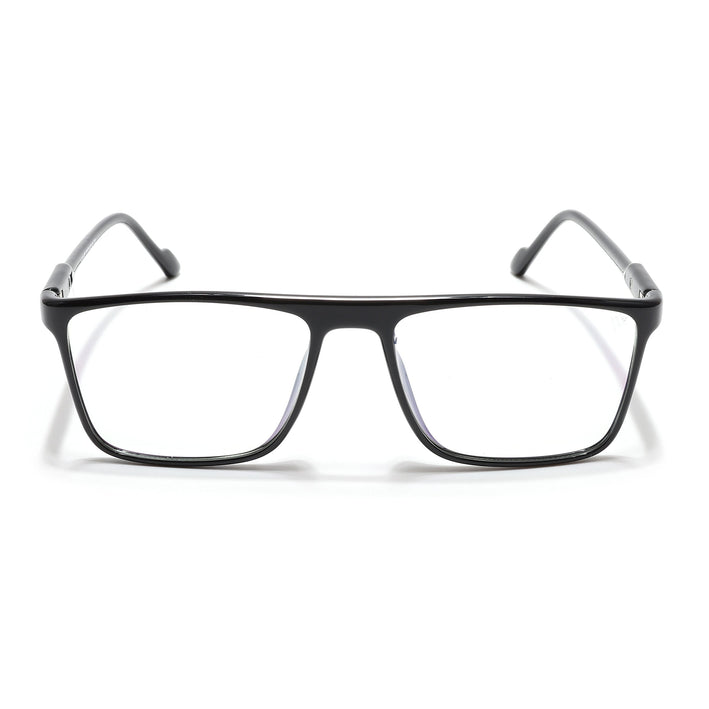 Voyage Visionary Select Shine Black Rectangle Eyeglasses for Men & Women - SLMG6458-C2