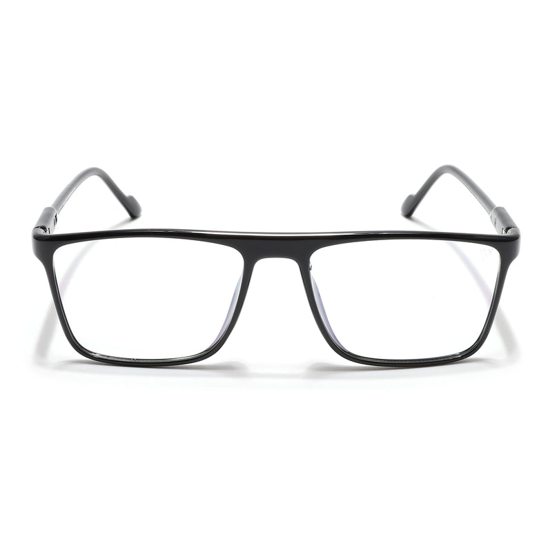Voyage Visionary Select Shine Black Rectangle Eyeglasses for Men & Women - SLMG6458-C2