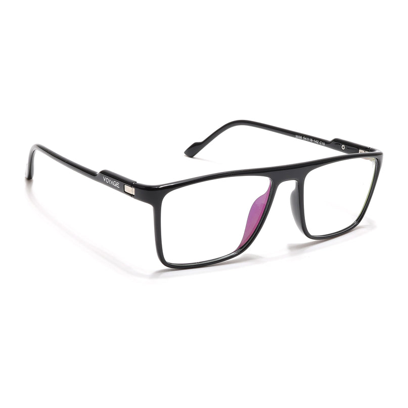 Voyage Visionary Select Shine Black Rectangle Eyeglasses for Men & Women - SLMG6458-C2