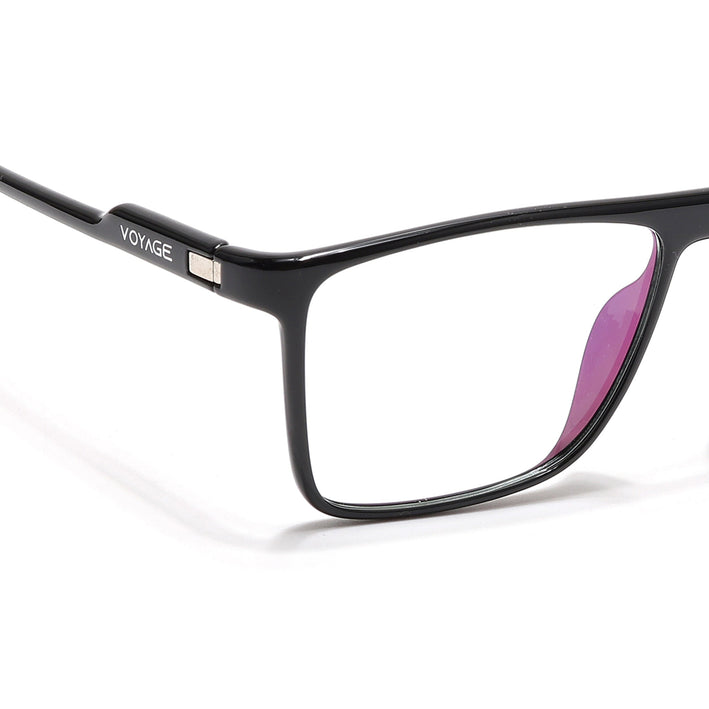 Voyage Visionary Select Shine Black Rectangle Eyeglasses for Men & Women - SLMG6458-C2