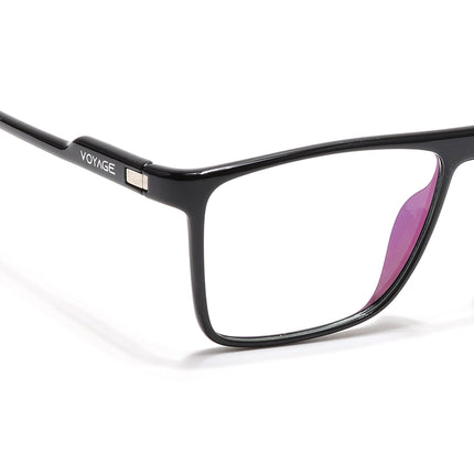 Voyage Visionary Select Shine Black Rectangle Eyeglasses for Men & Women - SLMG6458-C2