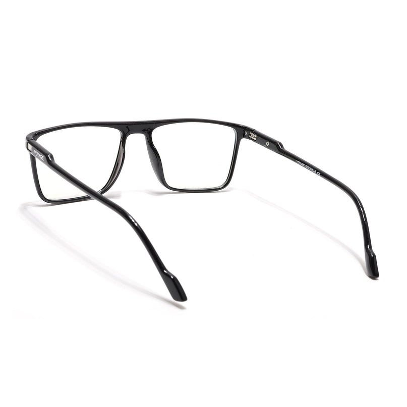 Voyage Visionary Select Shine Black Rectangle Eyeglasses for Men & Women - SLMG6458-C2