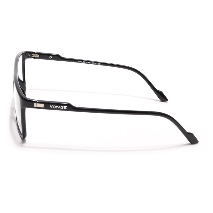 Voyage Visionary Select Shine Black Rectangle Eyeglasses for Men & Women - SLMG6458-C2