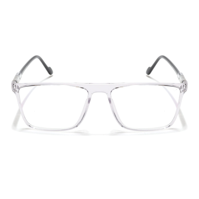 Voyage Visionary Select Transparent Rectangle Eyeglasses for Men & Women - SLMG6459-C3