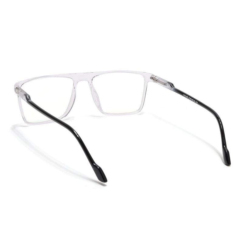 Voyage Visionary Select Transparent Rectangle Eyeglasses for Men & Women - SLMG6459-C3