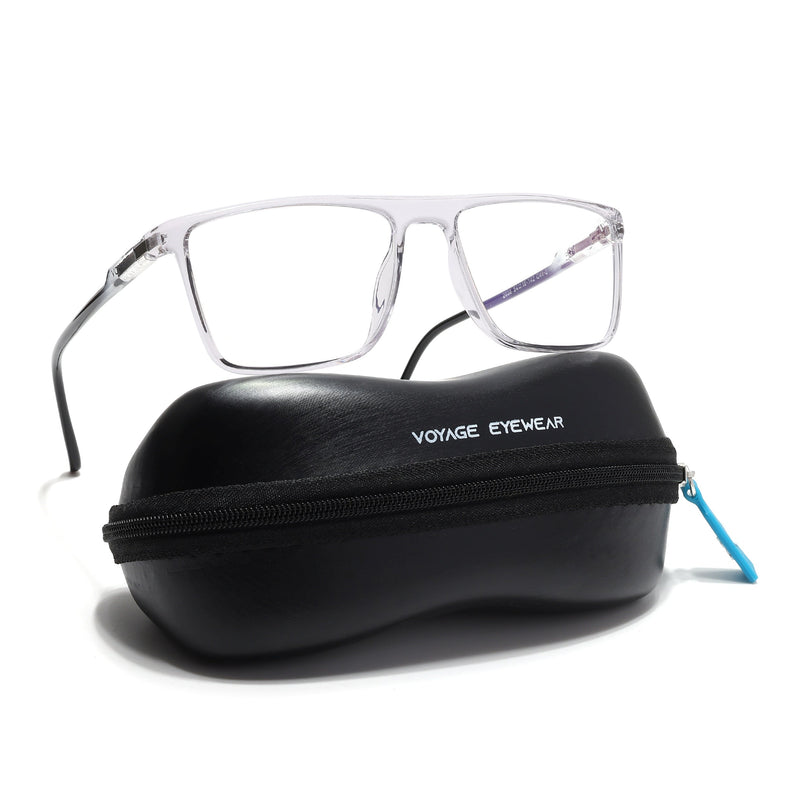 Voyage Visionary Select Transparent Rectangle Eyeglasses for Men & Women - SLMG6459-C3