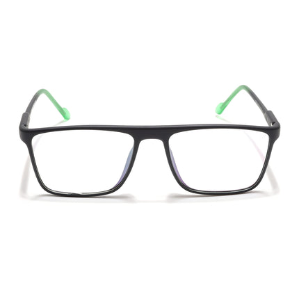 Voyage Visionary Select Matt Black Rectangle Eyeglasses for Men & Women - SLMG6460-C4