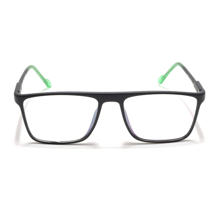 Voyage Visionary Select Matt Black Rectangle Eyeglasses for Men & Women - SLMG6460-C4