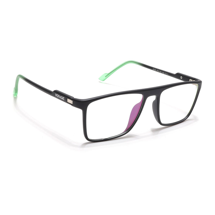 Voyage Visionary Select Matt Black Rectangle Eyeglasses for Men & Women - SLMG6460-C4