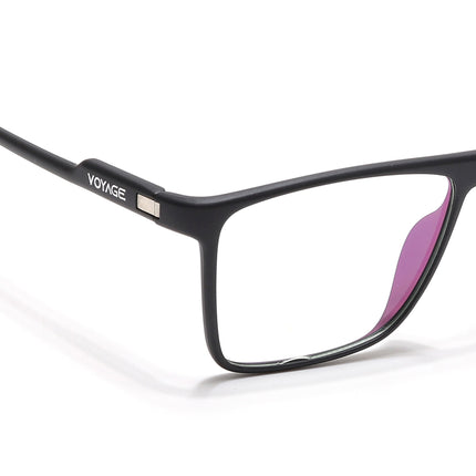 Voyage Visionary Select Matt Black Rectangle Eyeglasses for Men & Women - SLMG6460-C4