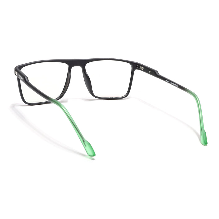 Voyage Visionary Select Matt Black Rectangle Eyeglasses for Men & Women - SLMG6460-C4