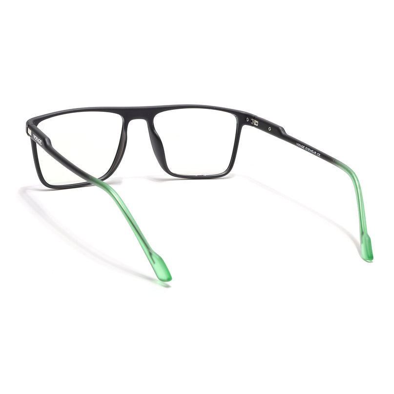 Voyage Visionary Select Matt Black Rectangle Eyeglasses for Men & Women - SLMG6460-C4