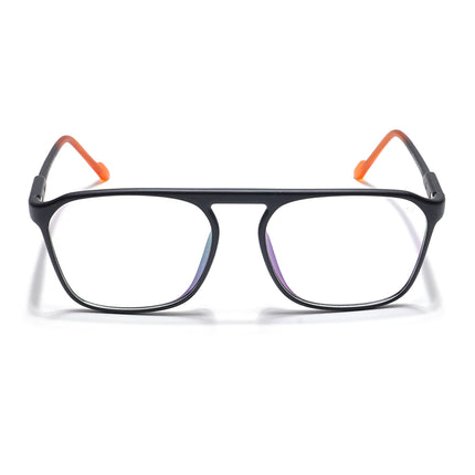 Voyage Visionary Matt Black Square Eyeglasses for Men & Women - SLMG6409-C1