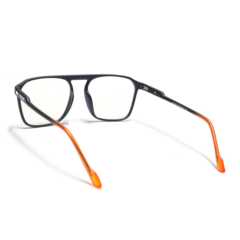 Voyage Visionary Matt Black Square Eyeglasses for Men & Women - SLMG6409-C1