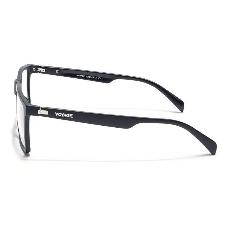Voyage Visionary Matt Black Square Eyeglasses for Men & Women - SLMG6359-C1