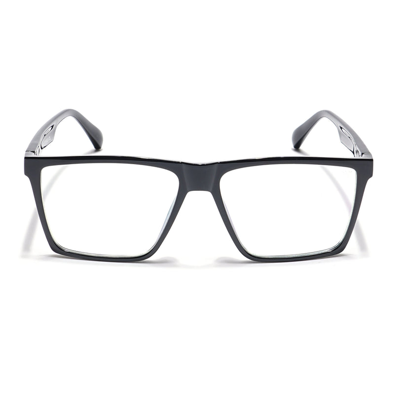 Voyage Visionary Shine Black Square Eyeglasses for Men & Women - SLMG6360-C2