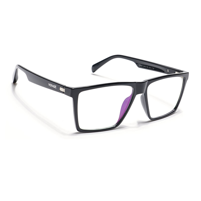 Voyage Visionary Shine Black Square Eyeglasses for Men & Women - SLMG6360-C2