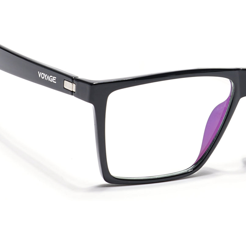 Voyage Visionary Shine Black Square Eyeglasses for Men & Women - SLMG6360-C2