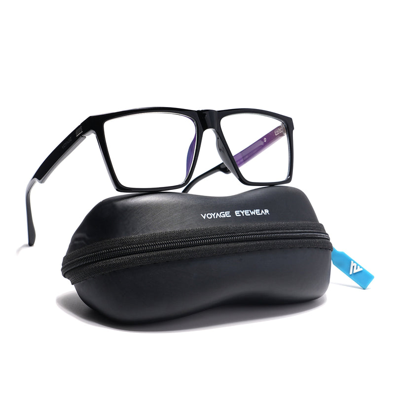 Voyage Visionary Shine Black Square Eyeglasses for Men & Women - SLMG6360-C2