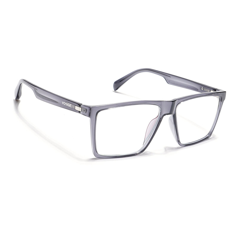 Voyage Visionary Grey Square Eyeglasses for Men & Women - SLMG6361-C3