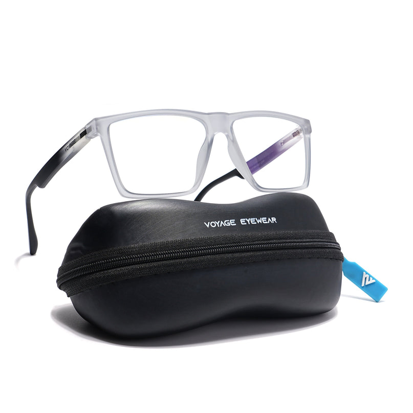 Voyage Visionary Trasnsparent Square Eyeglasses for Men & Women - SLMG6362-C4