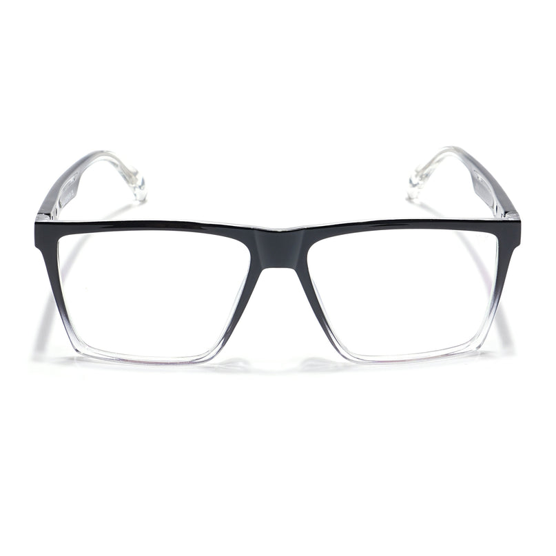 Voyage Visionary Black & Transparent Square Eyeglasses for Men & Women - SLMG6363-C5