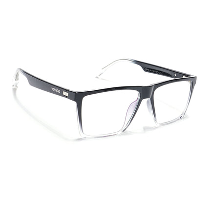Voyage Visionary Black & Transparent Square Eyeglasses for Men & Women - SLMG6363-C5