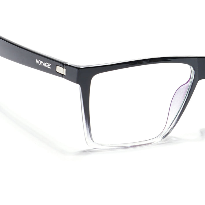 Voyage Visionary Black & Transparent Square Eyeglasses for Men & Women - SLMG6363-C5