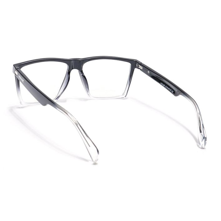 Voyage Visionary Black & Transparent Square Eyeglasses for Men & Women - SLMG6363-C5