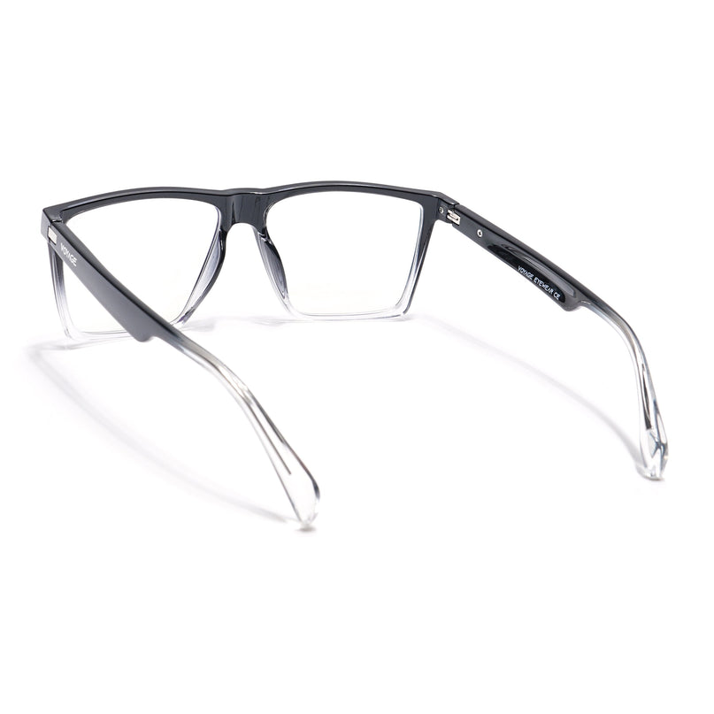 Voyage Visionary Black & Transparent Square Eyeglasses for Men & Women - SLMG6363-C5