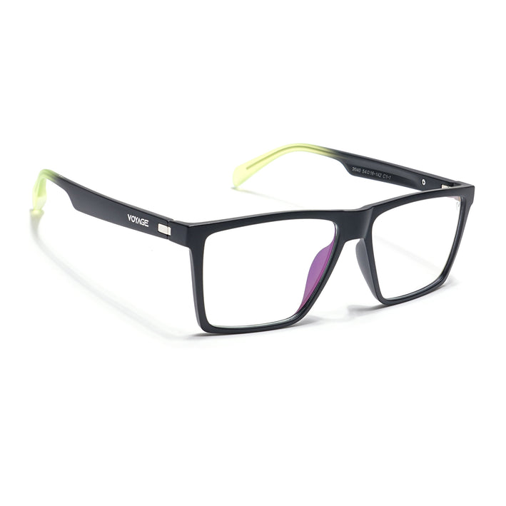 Voyage Visionary Matt Black Square Eyeglasses for Men & Women - SLMG6364-C6