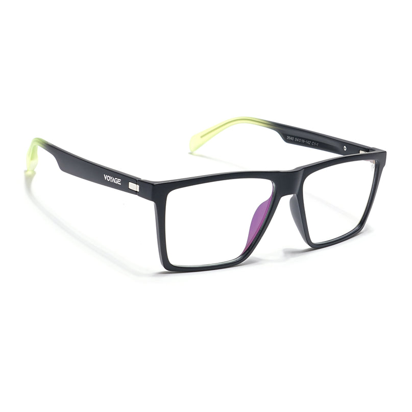 Voyage Visionary Matt Black Square Eyeglasses for Men & Women - SLMG6364-C6