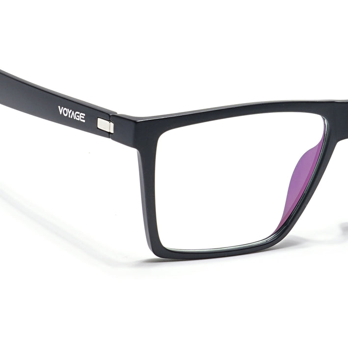 Voyage Visionary Matt Black Square Eyeglasses for Men & Women - SLMG6364-C6