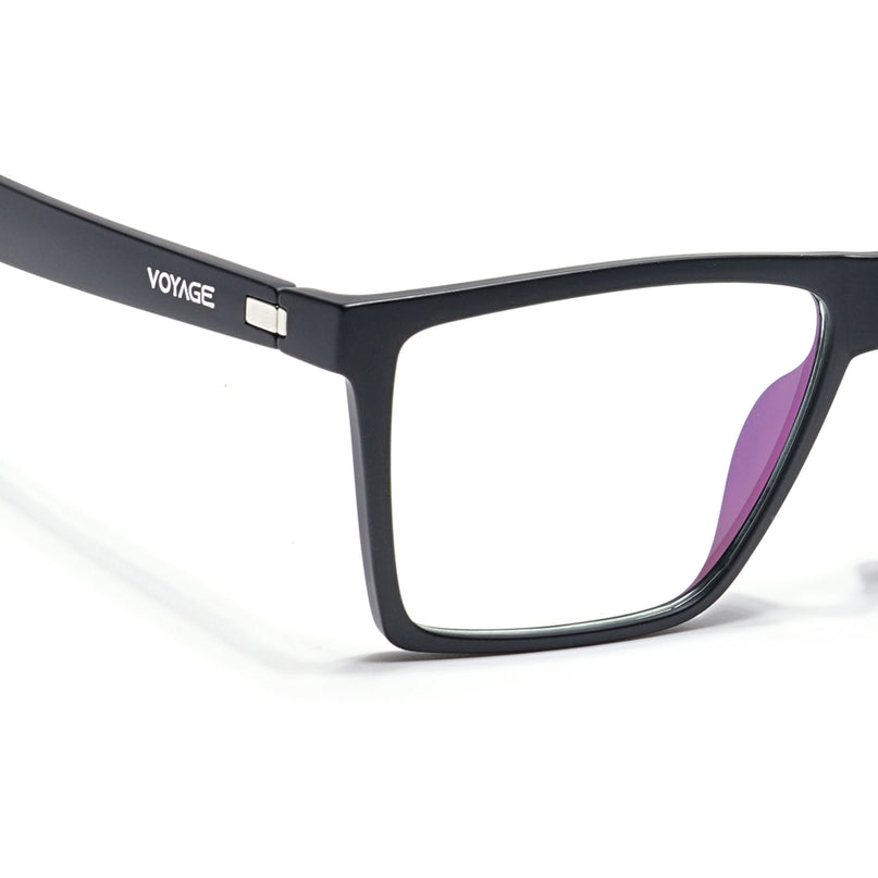 Voyage Visionary Matt Black Square Eyeglasses for Men & Women - SLMG6364-C6